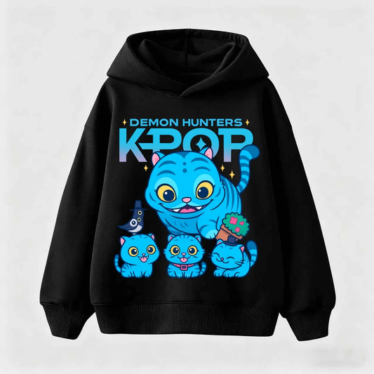 Children's sweatshirt Korean Wave Demon Hunter Print Fashion Casual 2025 Movie Round Neck Girl Casual Clothing