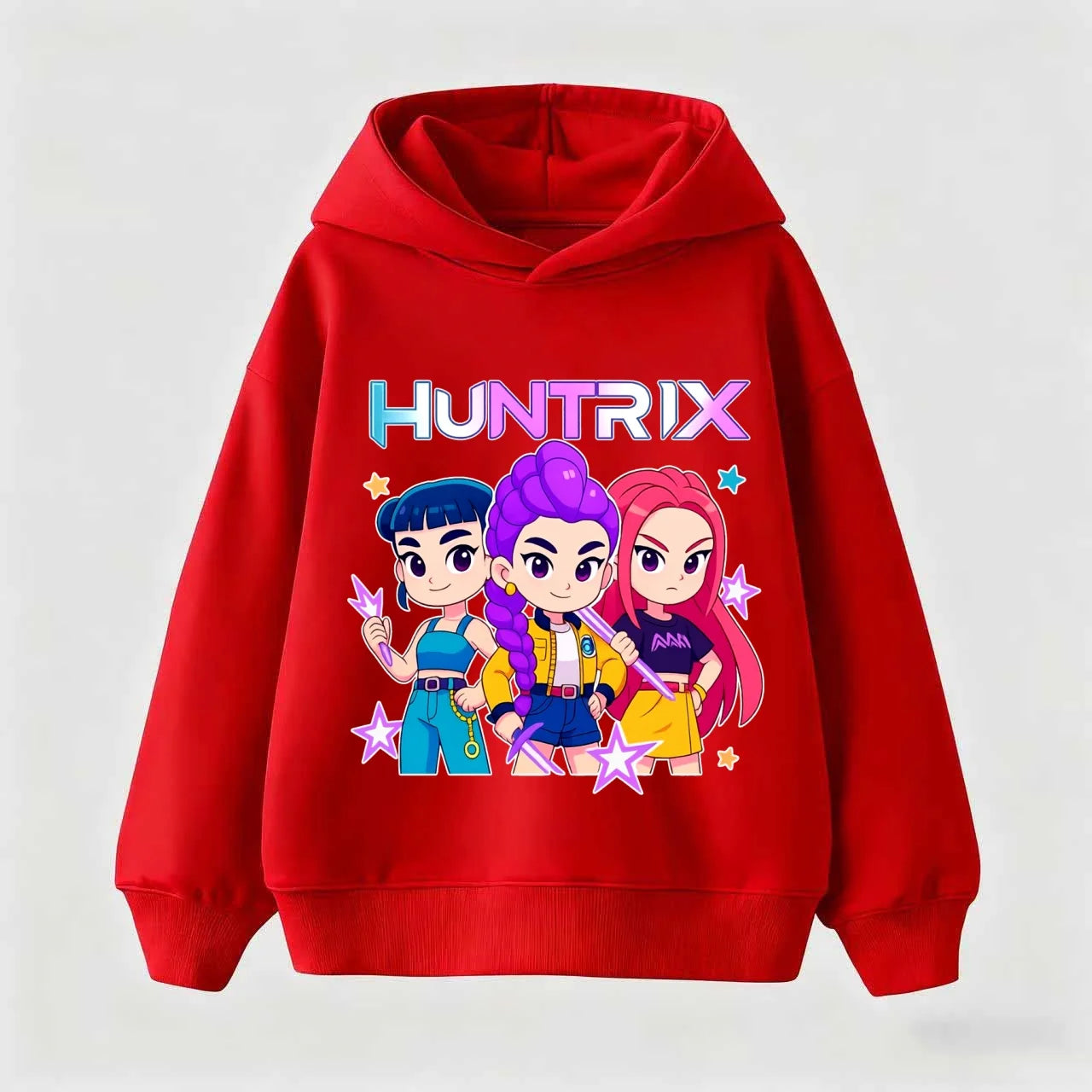 KPop Demon Hunter Rumi Derpy Cartoon Girls Boy Hooded Sweatshirt Warm Children's Korean Wave Fashion Casual Tops Casual Clothinf