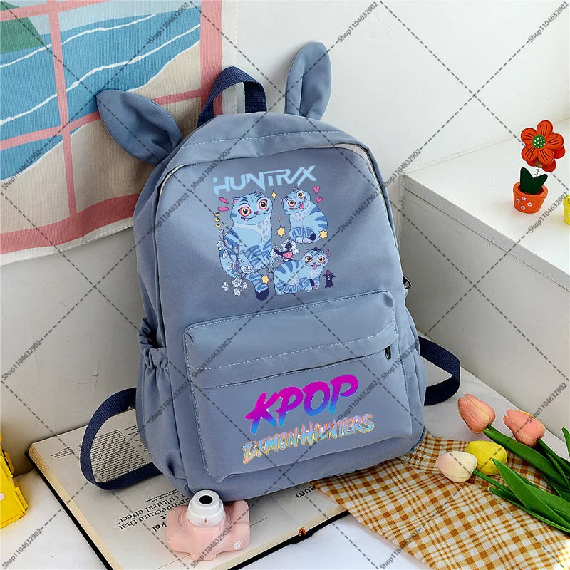 KPop Demon Hunteres Students Backpacks Cartoon Anime Graphic Print Backpack Boys Girls Fashion Schoolbag Back To School Gifts