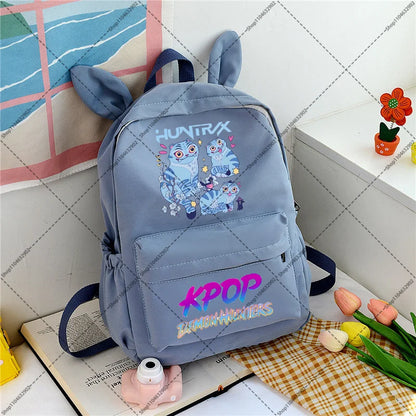 KPop Demon Hunteres Students Backpacks Cartoon Anime Graphic Print Backpack Boys Girls Fashion Schoolbag Back To School Gifts