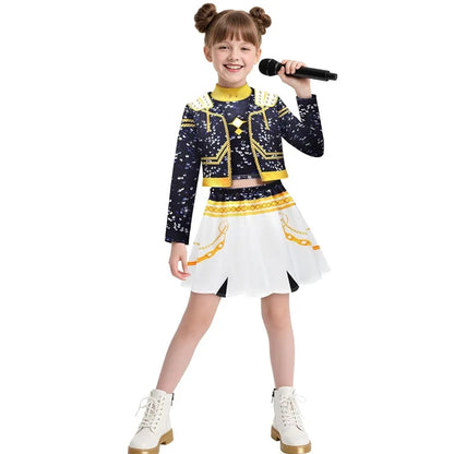 Girls Kpop Zoey Cosplay Costume Kids Fancy Party K-Pop Demon Hunters Rumi Costume Idol Mira Cosplay Halloween Carnival Clothes