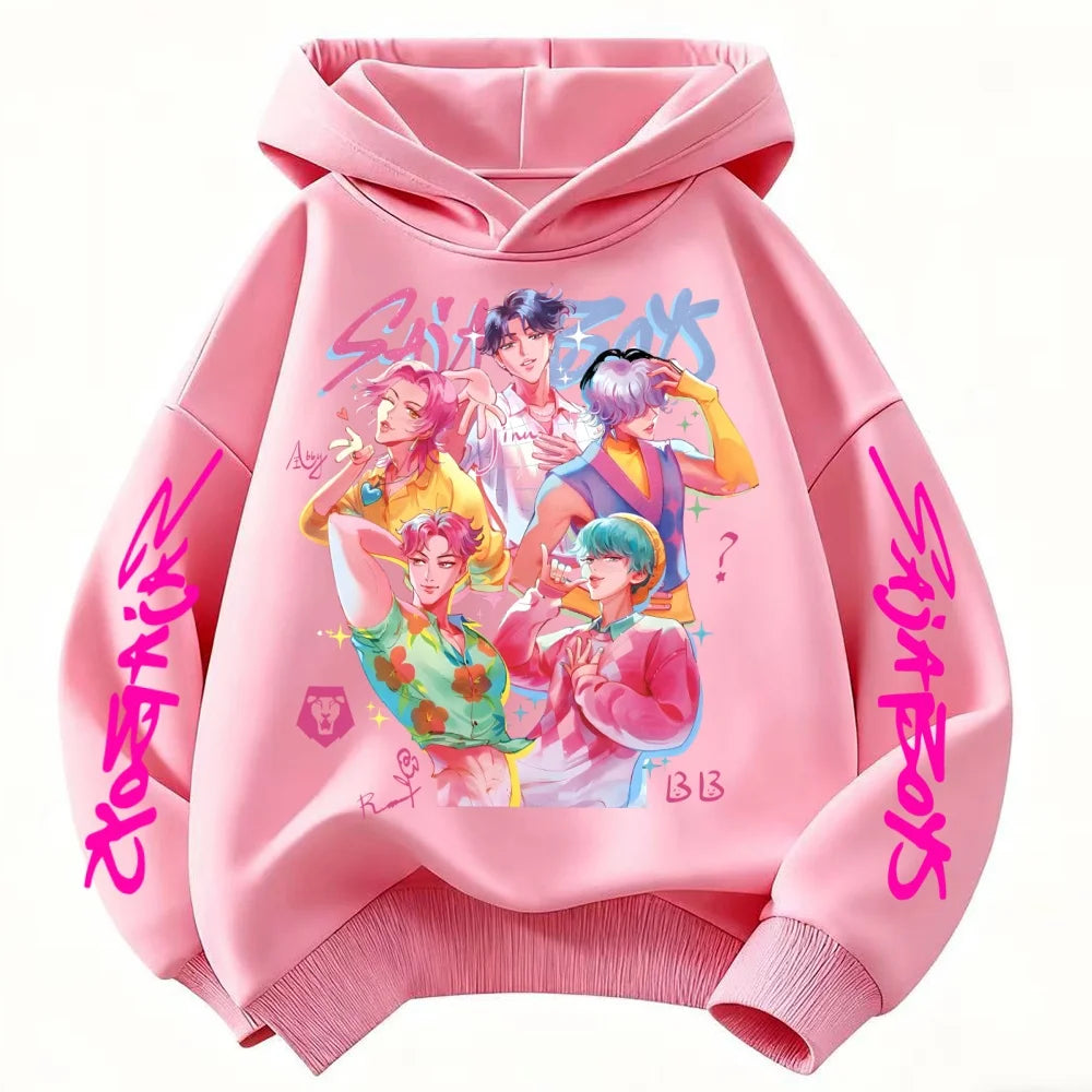Kpop Witch Hunt Children's Clothing, Including Men's and Women's Spring and Autumn Hoodies and Fashionable Sweatshirts
