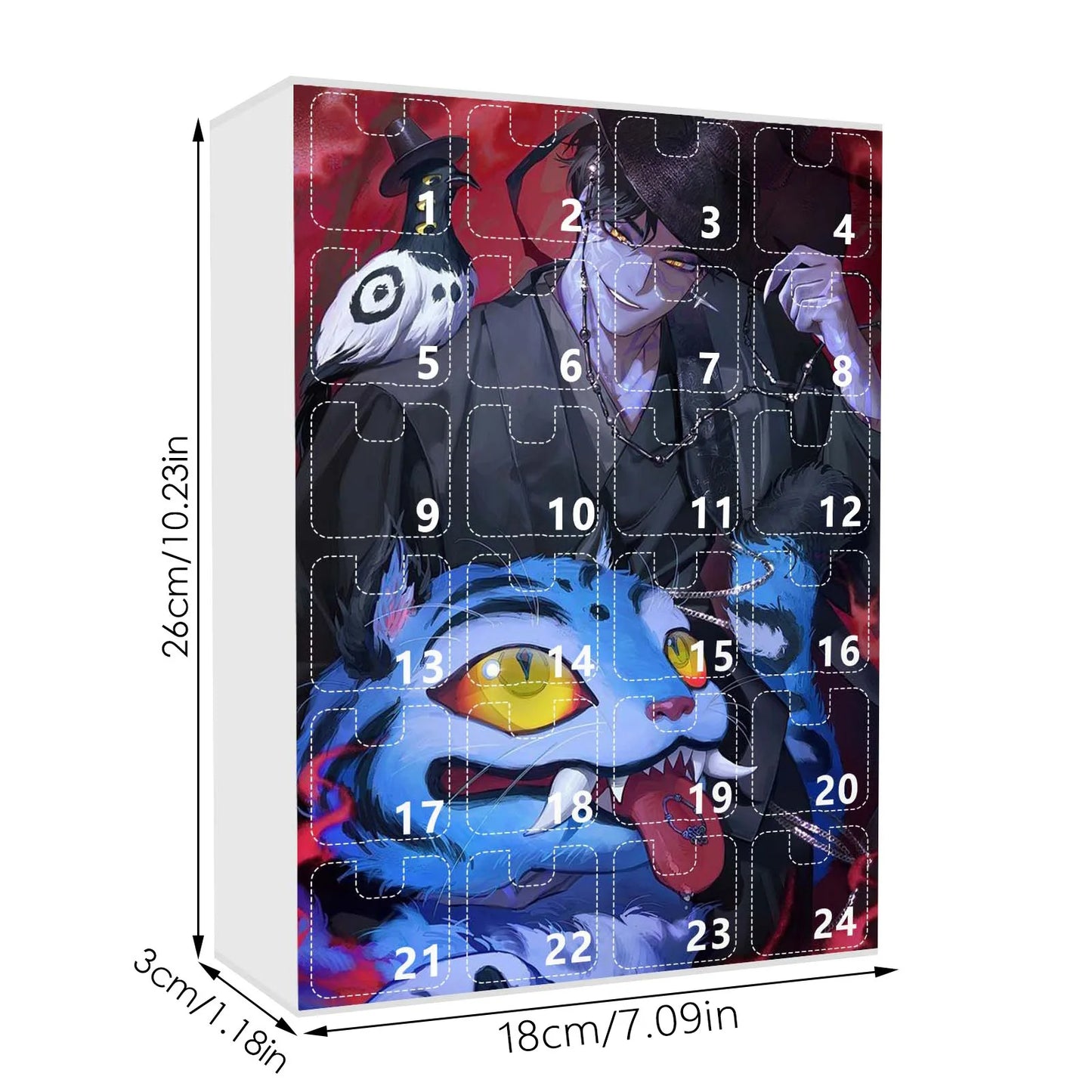 KPop Demon Hunters 24pcs Advent Calendar Box Kawaii Acrylic Keychain HUNTR X Rumi Mira Zoey Jinu Kid Surprise Box Toy Gift