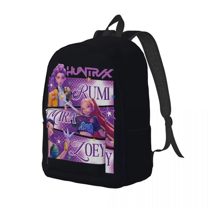 Kpop Demon Hunters Huntrix Backpack for Men Women Teenage Student Hiking Travel Daypack 2025 Movie Laptop Canvas Bags Outdoor