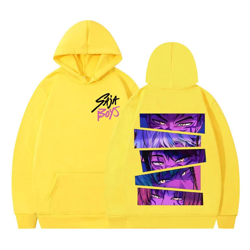 Kpop Demon Hunters Saja Boys Movie Hoodie Men Women Fashion Clothing Pullover Long Sleeves Loose Casual Harajuku Sweatshirt Tide