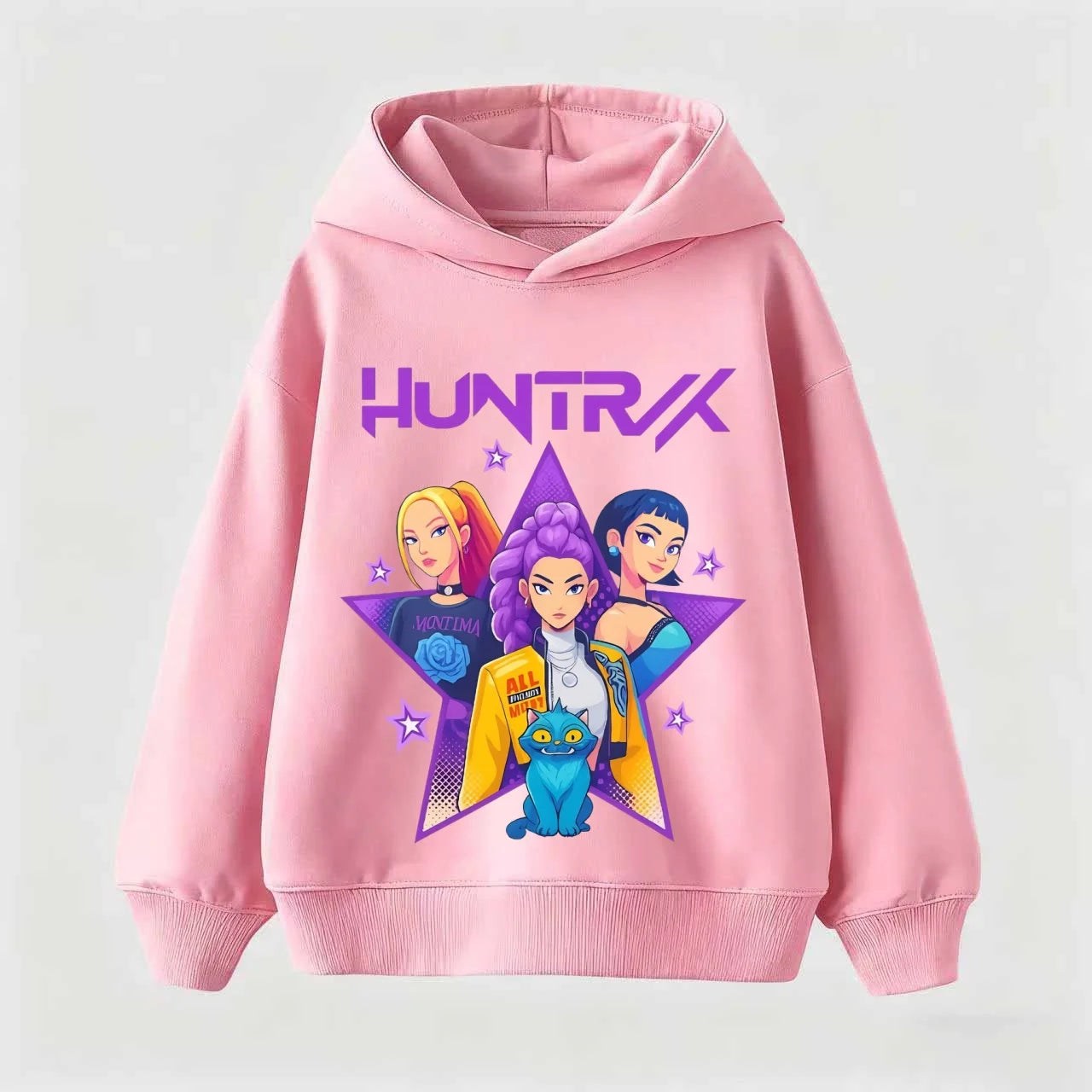 KPop Demon Hunters Hoodies Baby Girl Boy Clothes Fashion Casual Hooded Sweatshirts K-Pop Demon Hunters Pullover Kids Outfits Gif