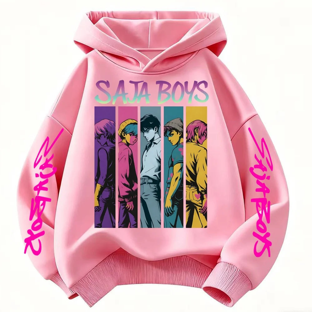 Y2K KPop Demon Hunters Hoodies Teenage Girls Boys Rumi KPop Demon Hunters Hoody Autumn Casual Long Sleeve Children's Clothing