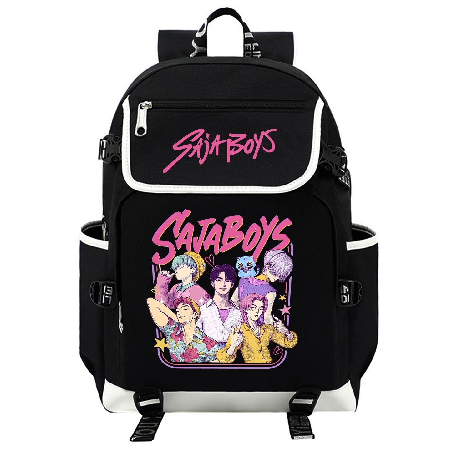 Kpop Demon Hunters Saja Boys Backpack Student Teenage Fashion Backpack High School Backpacks Mochila
