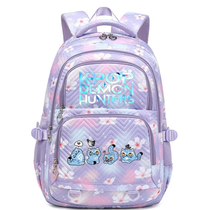 K-Pop Demon Hunters Boys Girls Backpack Huntrix Travel Knapsack Schoolbag Rucksack Women Shoulder Bag Halloween Birthday Gifts