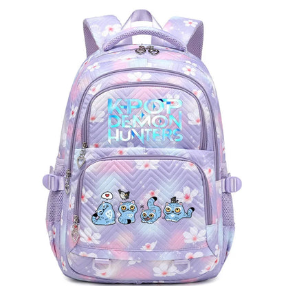 K-Pop Demon Hunters Boys Girls Backpack Huntrix Travel Knapsack Schoolbag Rucksack Women Shoulder Bag Halloween Birthday Gifts