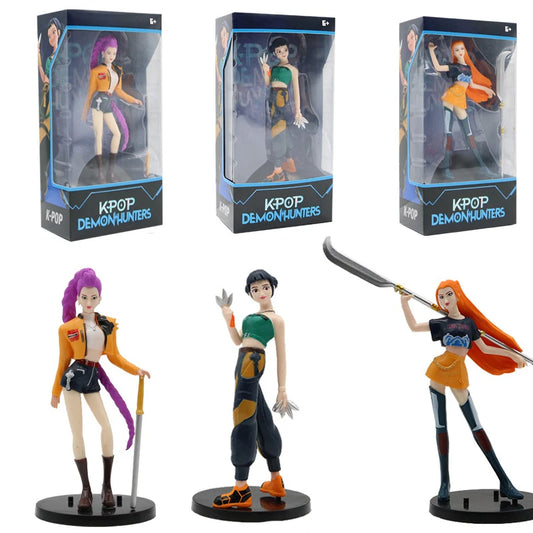 2026 Hot Anime Kpop Demon Hunters Figure Model Toy Cartoon Gaming Peripherals Desk Decoration Collection Figures Model Toy Gift