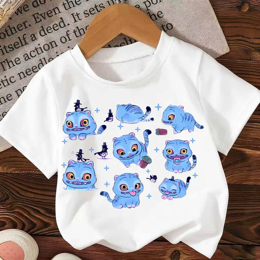 Move K-Pop Demon Hunters Tie Dye Patterned T-shirt Fashion Cotton Girl Clothes Toddler Round Neck Short Sleeve Top Birthday Gift