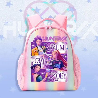 Schoolbag KPop Demon Hunters Children's Backpack Rainbow for K-POP HUNTR/X Rumi Mira Zoey Backpack Gifts Bag Shoulders Bag