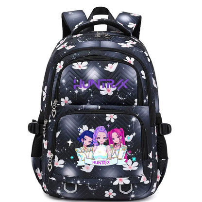 Kpop Demon Hunters Backpack Cartoon Rumi Mira Zoey HUNTR/X Saja Boys Print Schoolbag Large Capacity Student School Bas for Girls