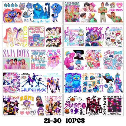 k-pop Demon Hunters wrapping Transfer cups HUNTRX Decal Rumi kpop saja boys Uvdtf Bottle k pop Stickers Uv Dtf Car Huntrix Wraps