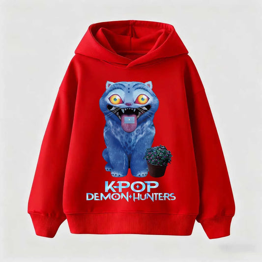 KPop Demon Hunters Hoodies For Kid's Autumn Winter New Cotton Hoodie Fashion 2025 Movie Hoody For Adult Kids Mother-to-be Top