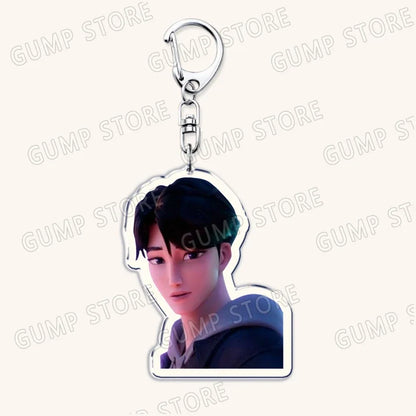 Popular Kpop TV Demon Hunters Huntrix Saja Boys Keychains for Accessories Bag Rumi Zoey Jinu Keyring Jewelry Fans Friends Gifts