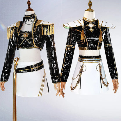 Black Golden Rumi Zoey Mira Cosplay KPop Demon Hunters Cosplay Costume Girls Suit kids Adult Halloween Party Role Playing Outfit