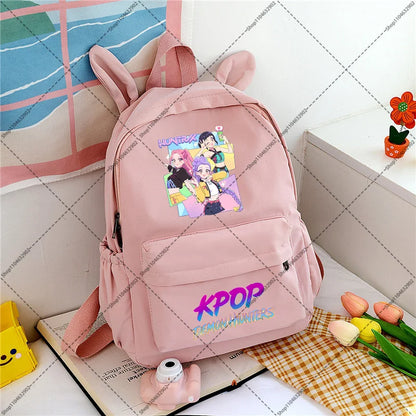 KPop Demon Hunteres Students Backpacks Cartoon Anime Graphic Print Backpack Boys Girls Fashion Schoolbag Back To School Gifts