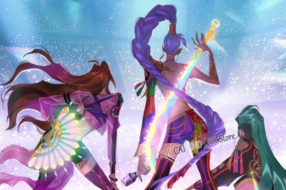 New K-Pop Girls Group Demon Hunters Art Fans Artwork Music Movie Anime Kpop Poster Canvas Painting Wall Pictures Fans Home Decor