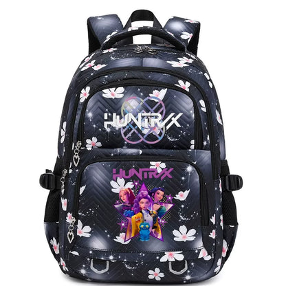 Kpop Demon Hunters Backpack Cartoon Rumi Mira Zoey HUNTR/X Saja Boys Print Schoolbag Large Capacity Student School Bas for Girls
