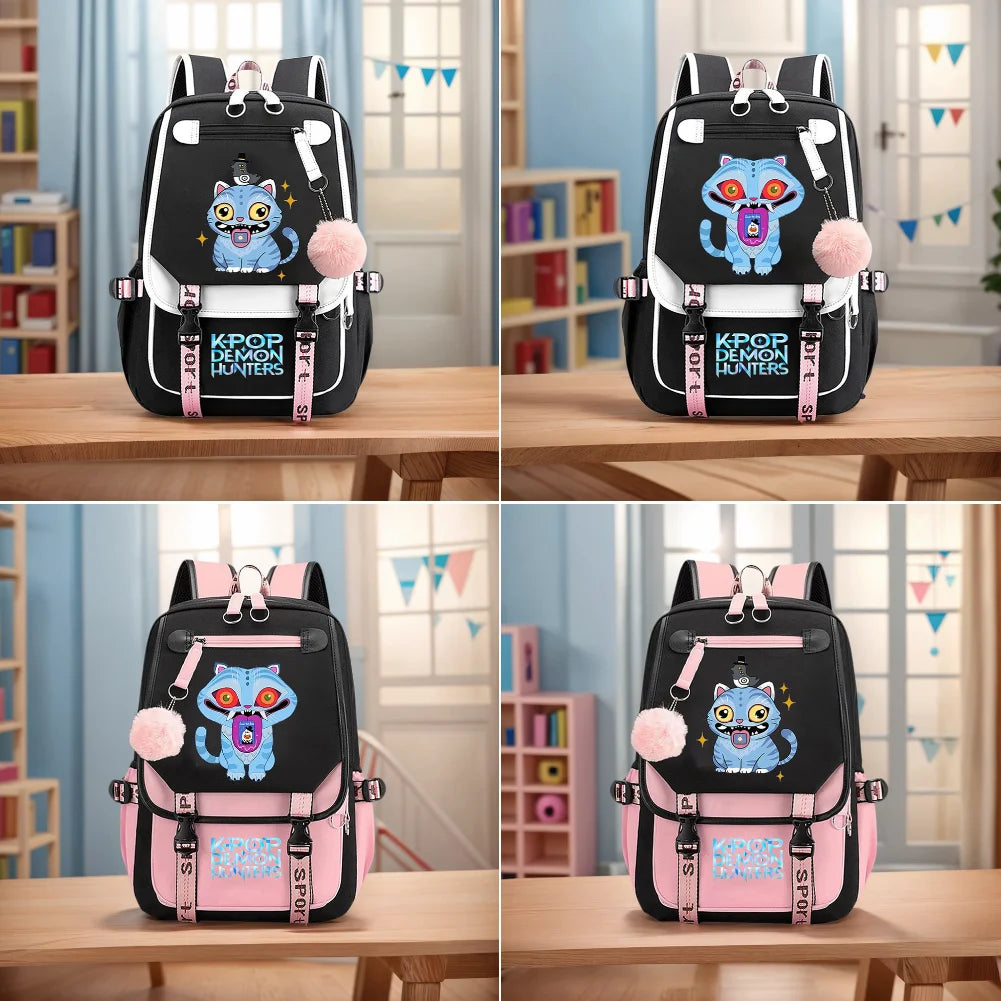 School Backpack for Students KPop Demon Hunters Daily Bagpack 2025 Hot Movie Print Backpacks for Girl Outdoor Sport School Bag