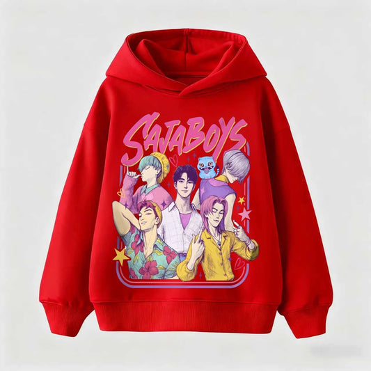 KPop Demon Hunters Huntrix Hoodie Kids Hooded Sweatshirt Baby Girls Pullover Hoodies Boys Fashion Outerwear Children's Clothing