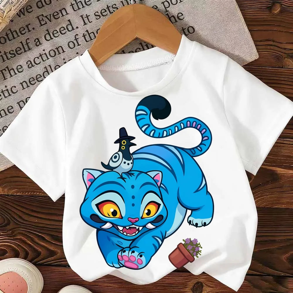 Kids T-Shirt Kpop Demon Hunter HuntrX Graphic Tops Harajuku Korean Boys Girls Streetwear Short Sleeve Tees Children Clothing