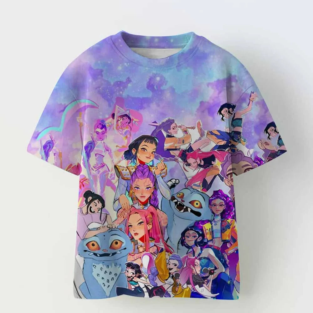 Rumi K-pop Demon Hunters Huntrix 90s T-Shirt Women Novelty Tee Shirt Crew Neck Short Sleeve T Shirt Gift Idea Clothes