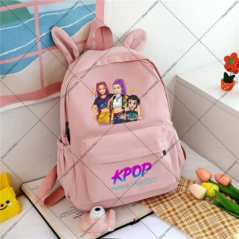 KPop Demon Hunteres Students Backpacks Cartoon Anime Graphic Print Backpack Boys Girls Fashion Schoolbag Back To School Gifts