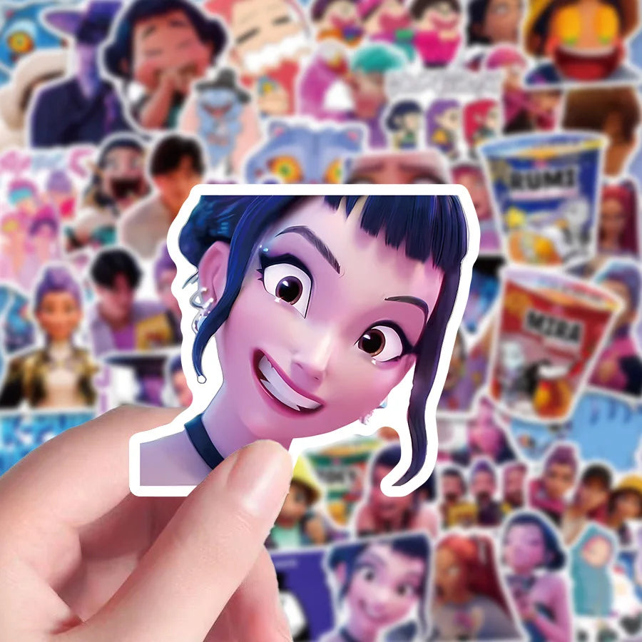 10/30/60PCS Animated Movies Kpop Demon Hunters Cartoon Sticker DIY Decoration Waterproof Skateboard Notebook Graffiti Toy