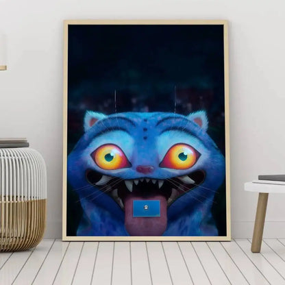 K-KPop Demon Hunter Poster Self-adhesive Art Waterproof Paper Sticker Coffee House Bar Room