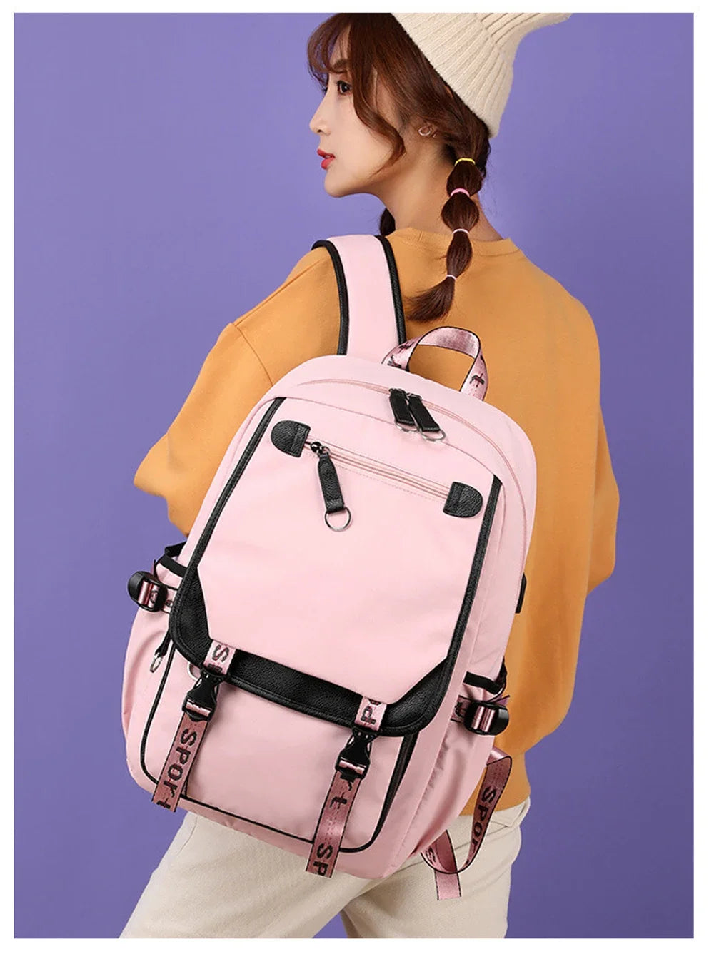 타이거 틴에이저 백팩 가방 K팝 데몬 헌터스 더피 타이거 스쿨백 백팩 학교 가방으로 돌아가기