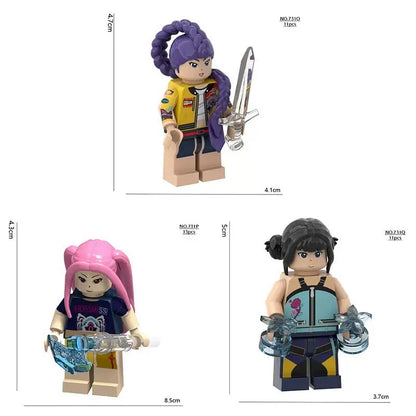 New Bricks KPop Demon Hunters Building Blocks Rumi Figures Assembly Model Doll Plastic Doll Building Blocks Toy Birthday Gifts