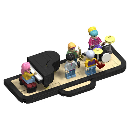 New KPop Demon Hunters: Surrounding Building Blocks, Toy Assembly, Piano Model, and Building Blocks