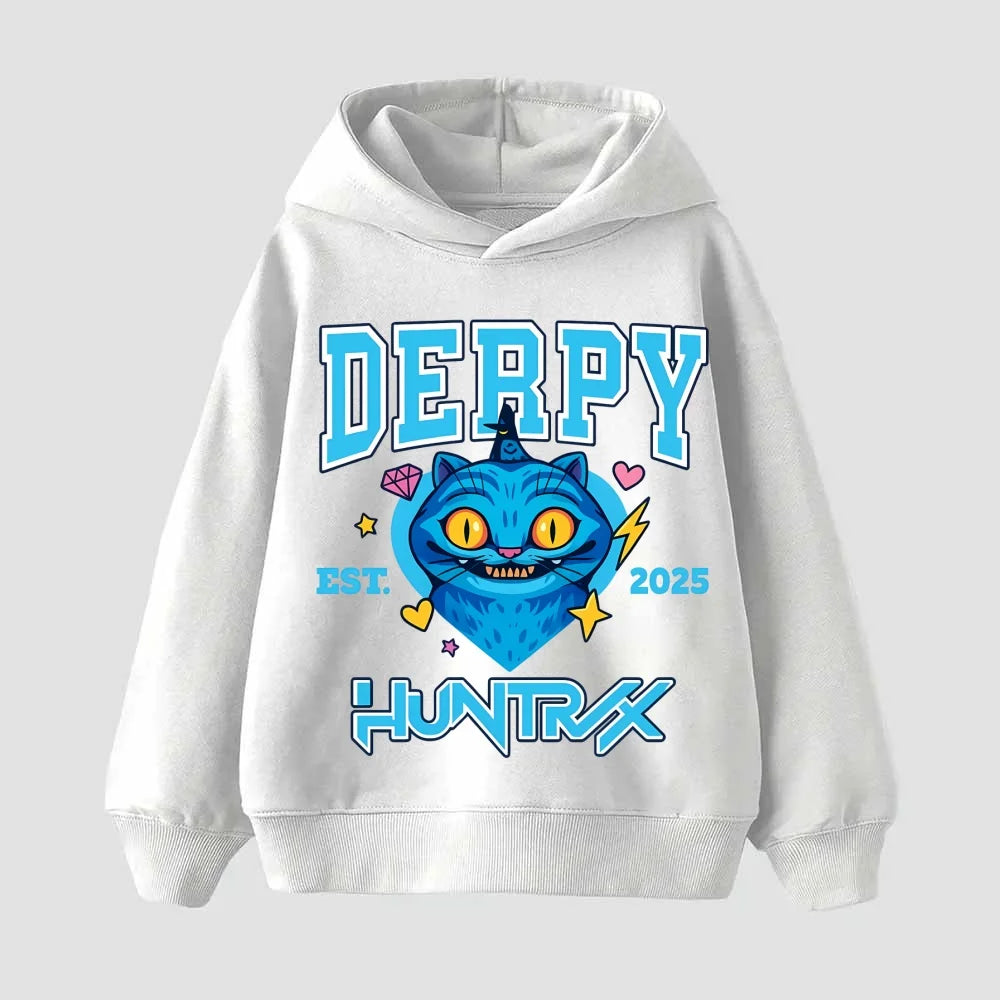 KPop Demon Hunter Saja Boys Cartoon Girls Boy Hooded Sweatshirt Warm Children's Korean Wave Fashion Casual Tops Casual Clothing