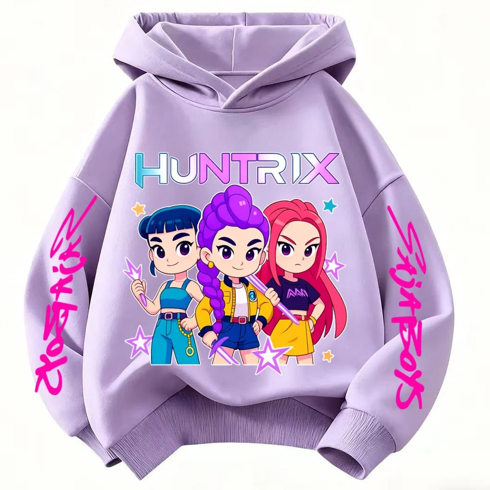 2026 Children Hoodie Popular Movie KPop Demon Hunters Toddler 3-12 Year Coat Boys Girls Tops Spring Leisure Sweatshirr Clothing