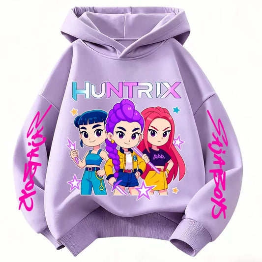 2026 Children Hoodie Popular Movie KPop Demon Hunters Toddler 3-12 Year Coat Boys Girls Tops Spring Leisure Sweatshirr Clothing