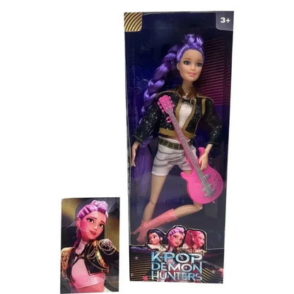 Kpop Demon Hunters 30cm Doll Toy*# Rumi Mila Zoe Action Doll Toy^&  Plastic DIY ~Children's Girl Toy Birthday Gift