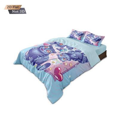 3pcs K-Pop Demon Hunters Printed Chipless Bedding Set Multi Size Comfortable Bedroom Bedding Decoration Machine Washable