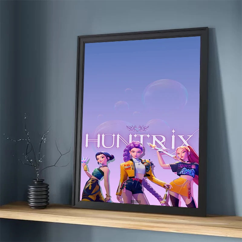 Movie KPop Demon Hunters Poster HD art wall waterproof home living room bedroom coffee house bar aesthetic room wall decoration