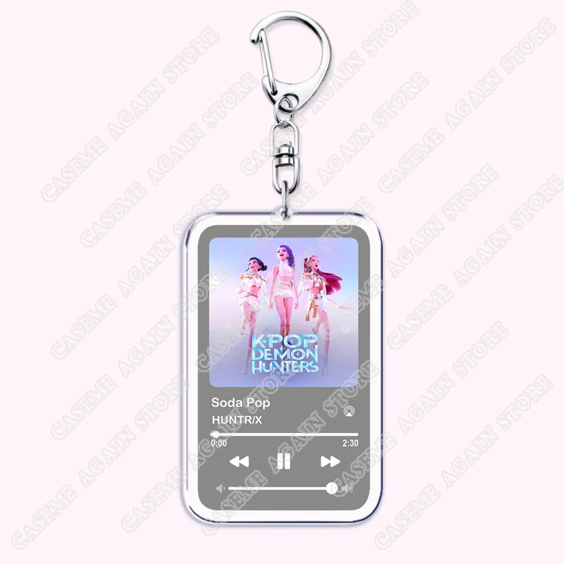 Trending Kpop Demon Hunters Keychains for Women Accessories Bag Huntrix Saja Boys Rumi Zoey Jinu Music Keying Jewelry Fans Gifts