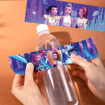 20pcs Kpop Demon Hunters Stickers for Water Bottles Singer Demon Hunter Birthday Decorations Party Favors Protection Waterproof