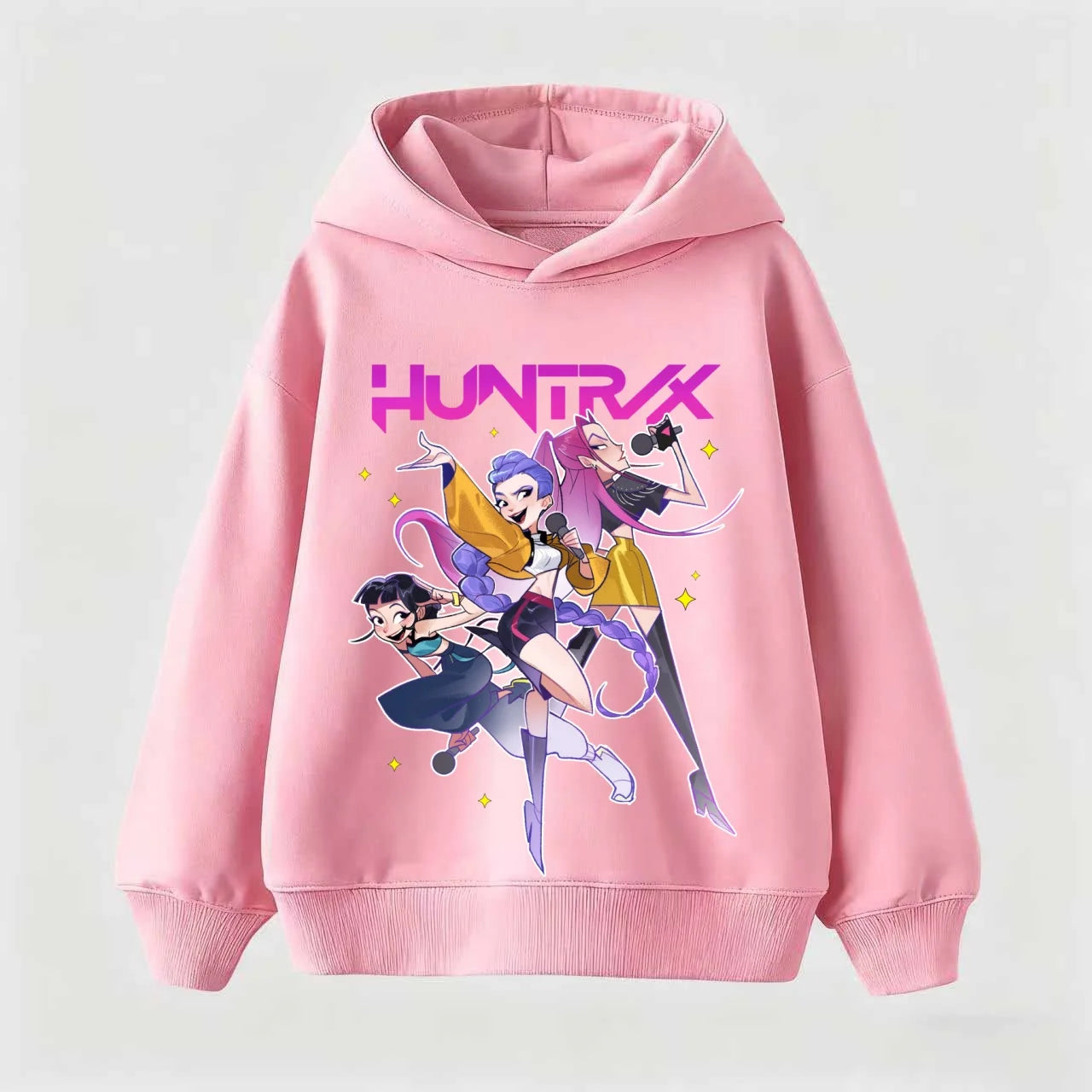 2025 KPop Demon Hunter Cartoon Girls Boy Hooded Sweatshirt Warm Children's Korean Wave Fashion Casual Tops Casual Girls Clothing