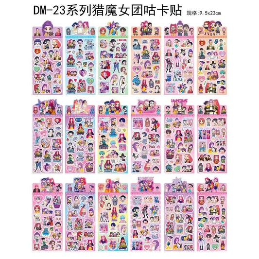 Christmas KPOP Devil Hunter Guka Devil Man Anime Laser Cutting Stickers Office Stationery and School Supplies Decoration