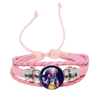 KPop Demon Hunters Pink Handmade Glass Bracelet Huntr-x Rumi Zoey Mira Bangles Jewelry Accessories Fans Couples Gift
