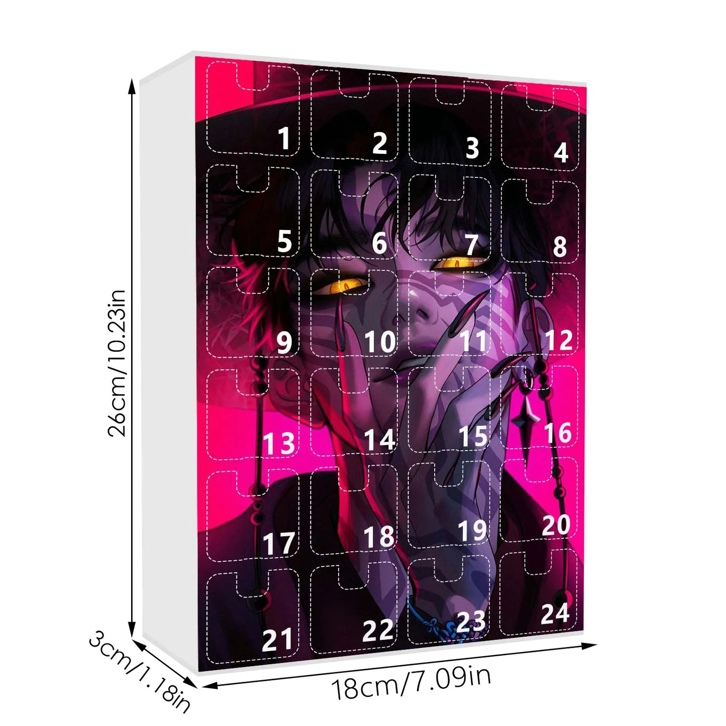 KPop Demon Hunters 24pcs Advent Calendar Box Kawaii Acrylic Keychain HUNTR X Rumi Mira Zoey Jinu Kid Surprise Box Toy Gift