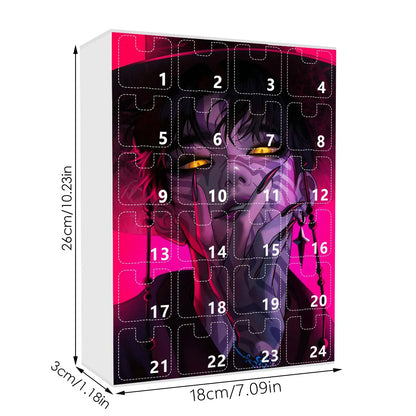 KPop Demon Hunters 24pcs Advent Calendar Box Kawaii Acrylic Keychain HUNTR X Rumi Mira Zoey Jinu Kid Surprise Box Toy Gift