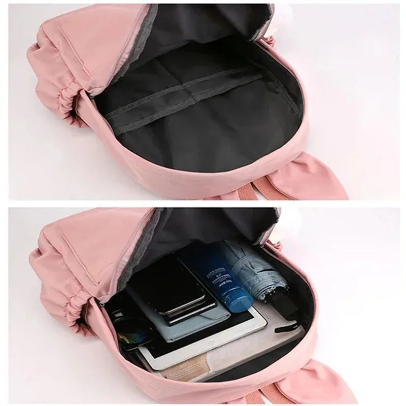 KPop Demon Hunter Backpack for Girls Boys Children Rucksack Casual School Bags Travel Rabbit Ears Backpacks Mochila gift bags