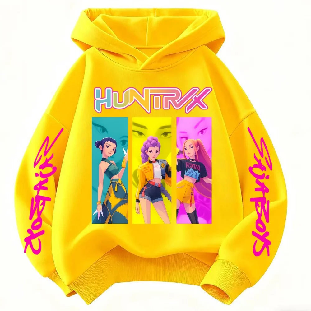 KPop Demon Hunters Saja Boys Clothes Child Girl Boy Fashion Casual Hoodies Girl Outfits Harajuku Street Style Hoodie Sweatshirt